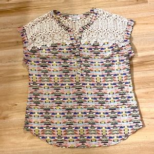 Colorful crochet blouse